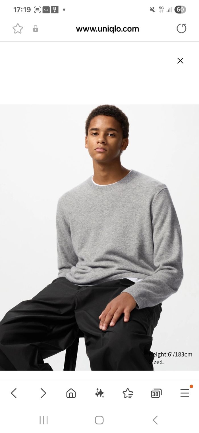Pull 100% cachemire homme uniqlo - photo numéro 5