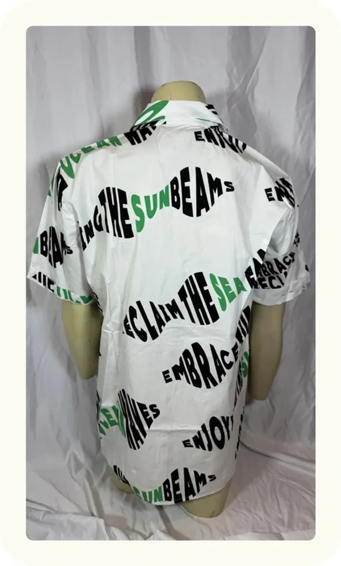 Chemise à motifs manches courtes homme Zara Taille L - photo numéro 2