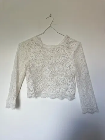 Top en dentelle blanch