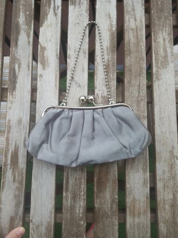 Sac pochette gris