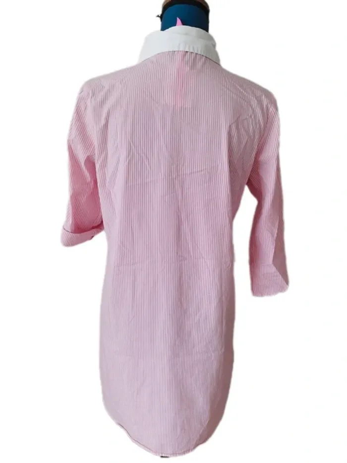 Robe chemise tunique rayée rose et blanche - Pink Crush - photo numéro 3