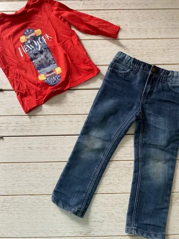 Ensemble pantalon jean + polo