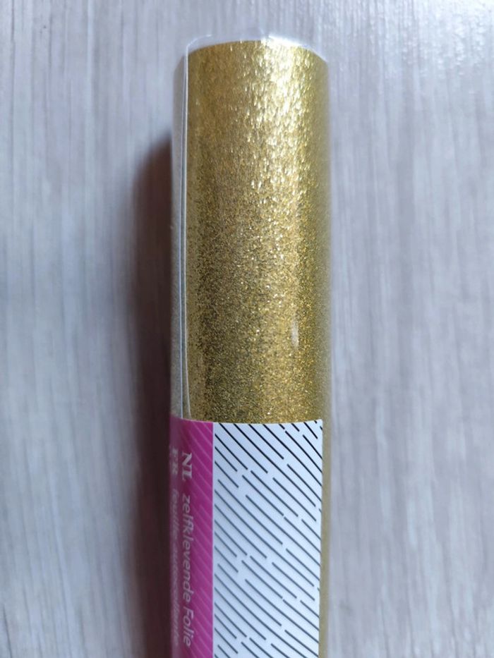 Rouleau adhésif foil paillettes or - photo numéro 2
