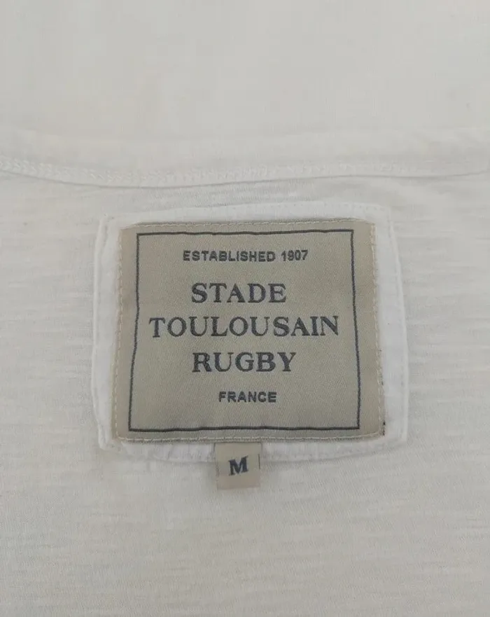 T-shirt d'été blanc brodé  - Stade Toulousain - taille M - photo numéro 4