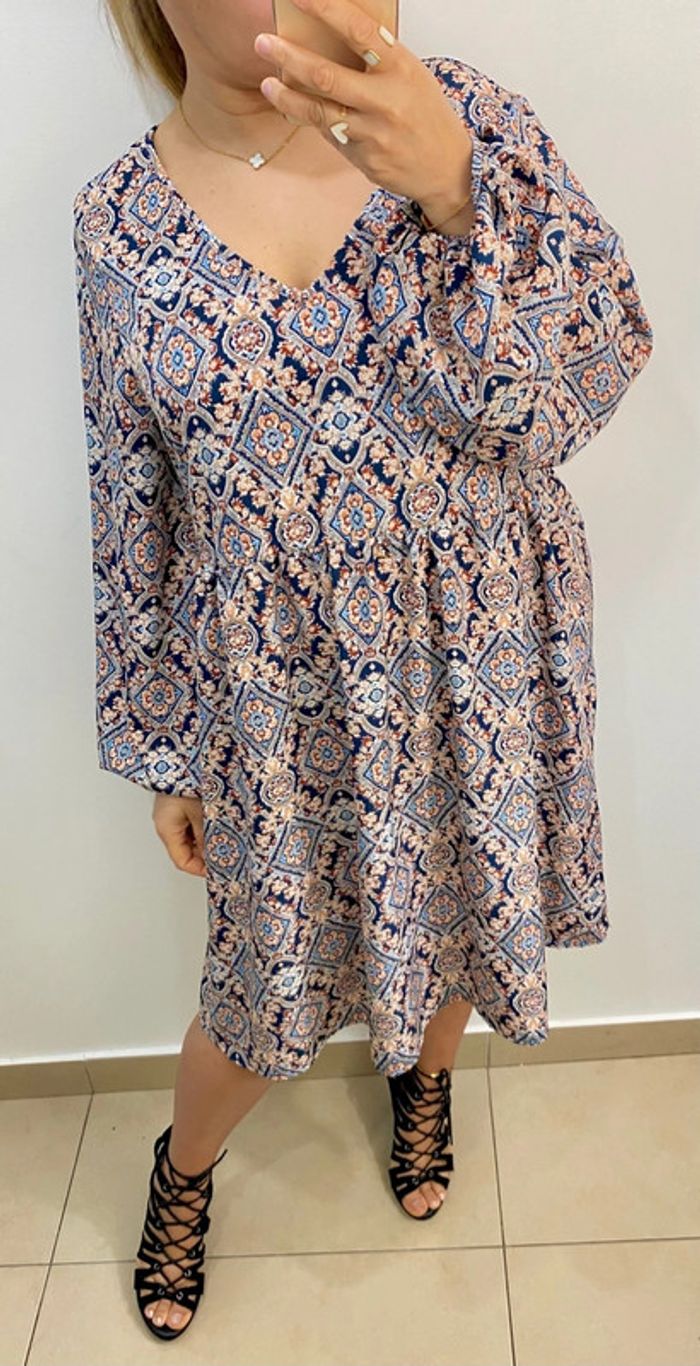 Jolie Robe Imprimée Col V Taille XL - photo numéro 6