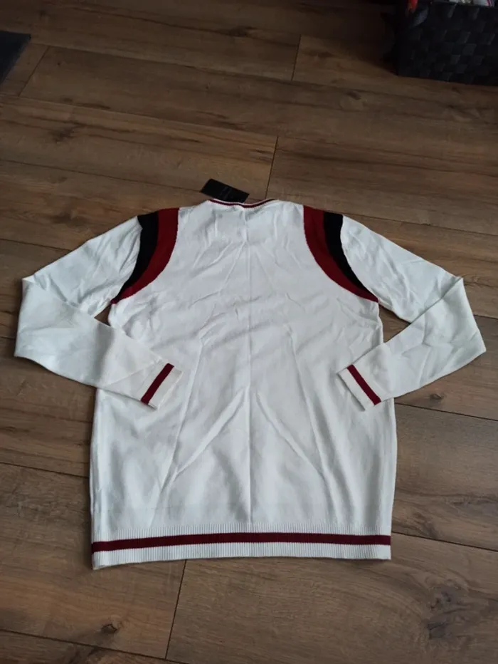 Pull blanc homme manches longues XL - photo numéro 4