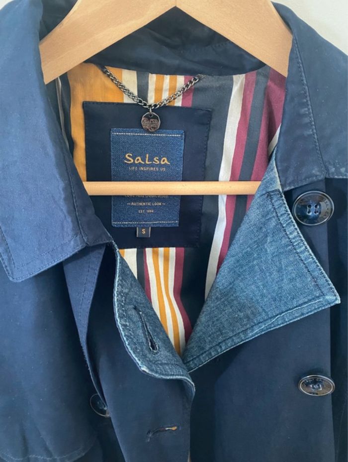 Trench bleu marine salsa - photo numéro 3
