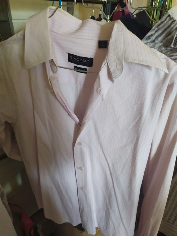 Chemise rose pâle giacomo