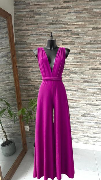 Combi unie faite en France dos nu mauve