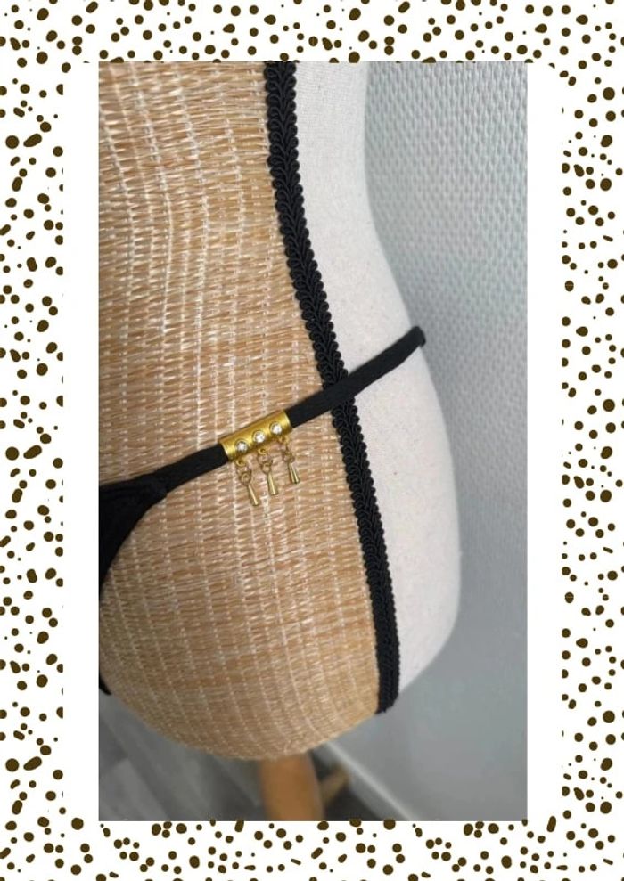 Bikini noir et doré Shein – Taille L – Neuf avec étiquette - photo numéro 6