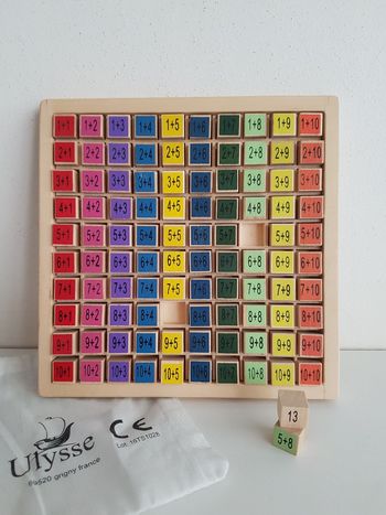 Jeu en bois pour addition