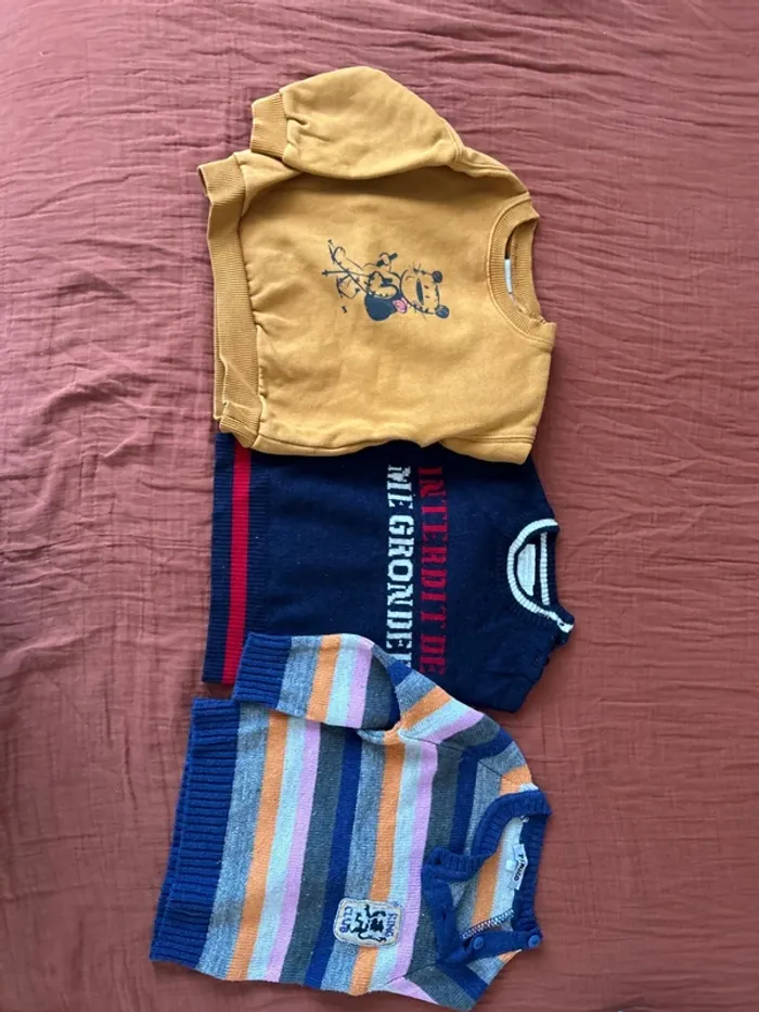 Lot de 9 pull/gilet 12 mois - photo numéro 4