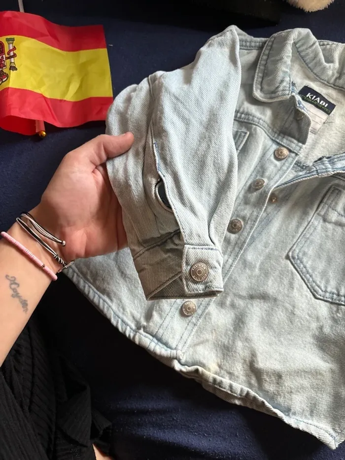 Veste en jeans petite fille - photo numéro 4