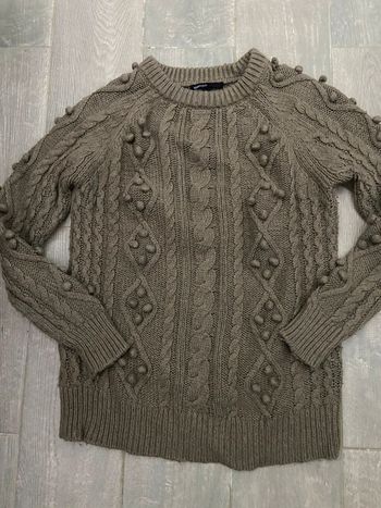 Pull torsadé chaud mango marron