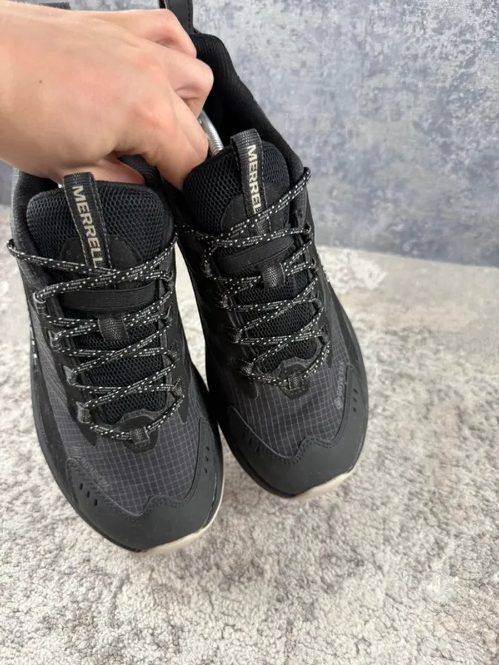 Merrell Moab Speed Gore-Tex Vibram - Black & Grey & White - photo numéro 14
