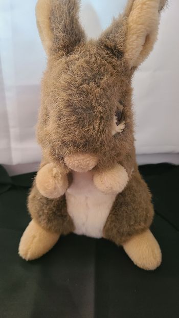 Peluche lapin marron blanc CP