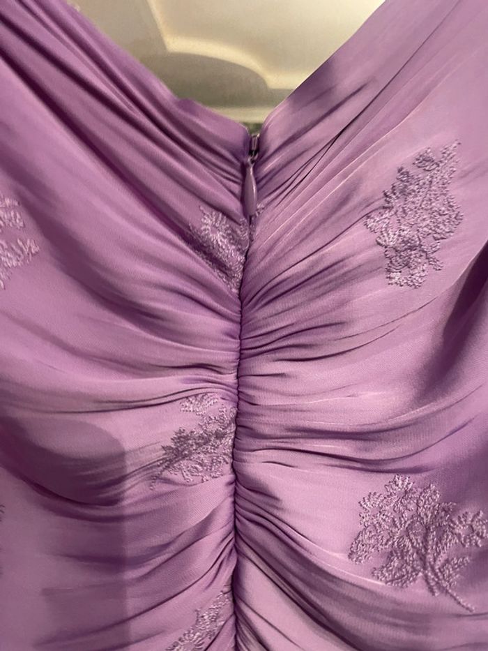 Robe lilas victorienne Zara taille L édition limité satiné - photo numéro 7
