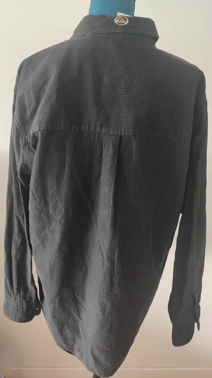 Surchemise velours noir unisexe Quiksilver - photo numéro 5