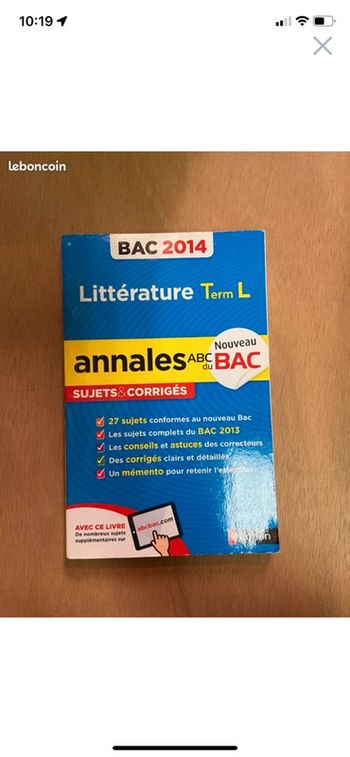 Bac 2014 littérature terminal L