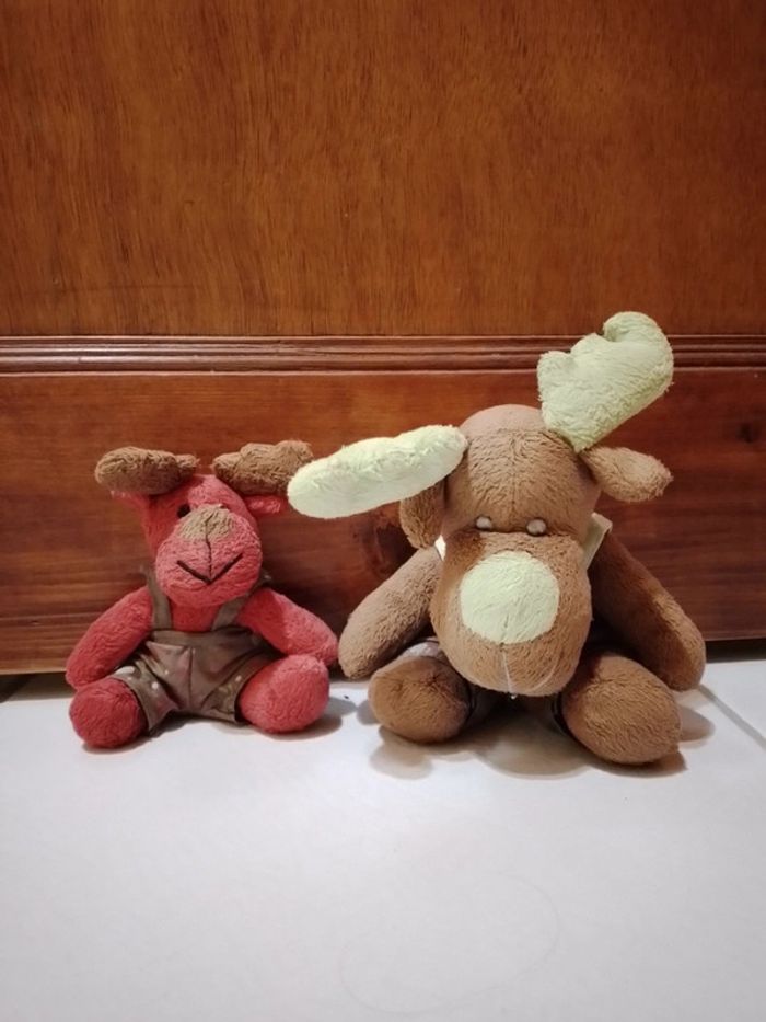 Lot de 2 peluches rennes - photo numéro 2