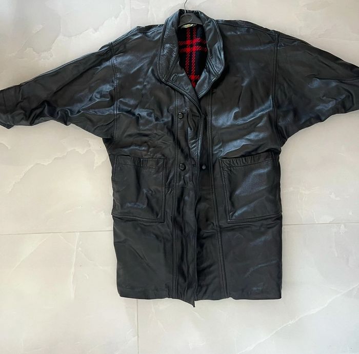 Manteau trench vintage 40/42 cuir - photo numéro 15