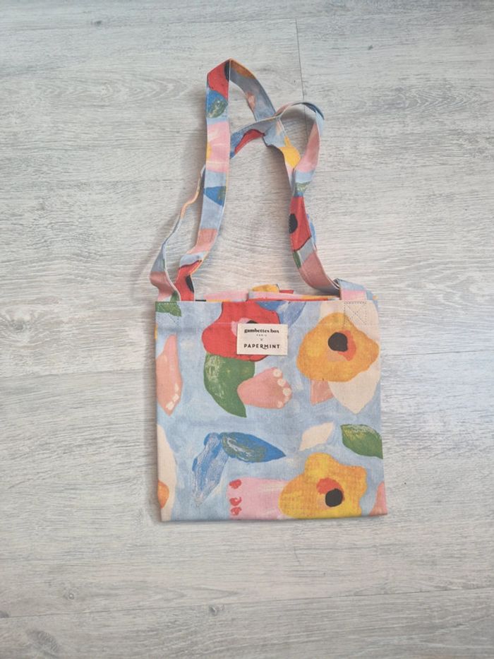 Tot bag gambettes box Papermint fleuri tout neuf