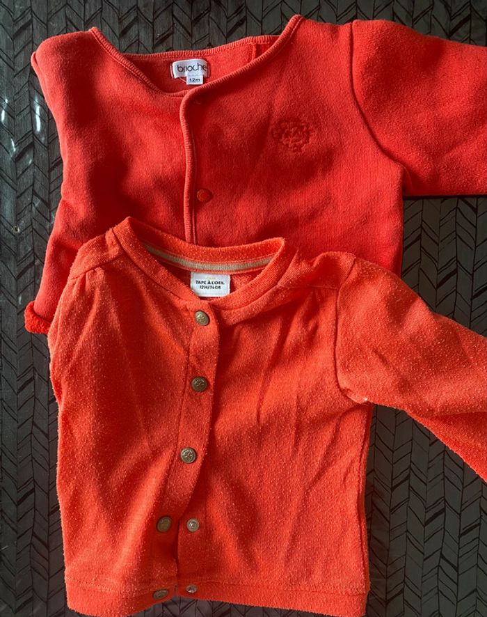 Lot vestes bébé fille 12 mois