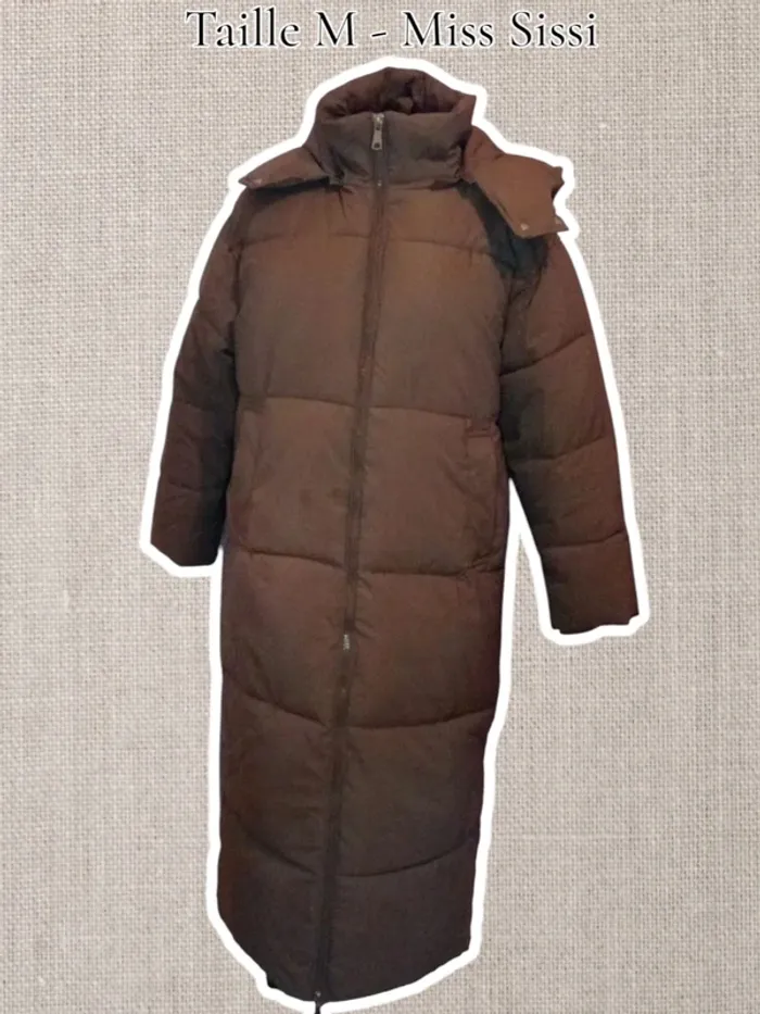 Long Manteaux - marron - Taille M - Miss Sissi - Tien Chaud - Fermeture en bas sur les côtés