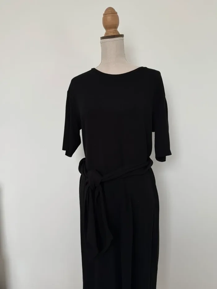 Zara Robe noir vestido dress Kleid Vestido Vestito jurk jumpsuit vestir preto black M femme donna - photo numéro 4