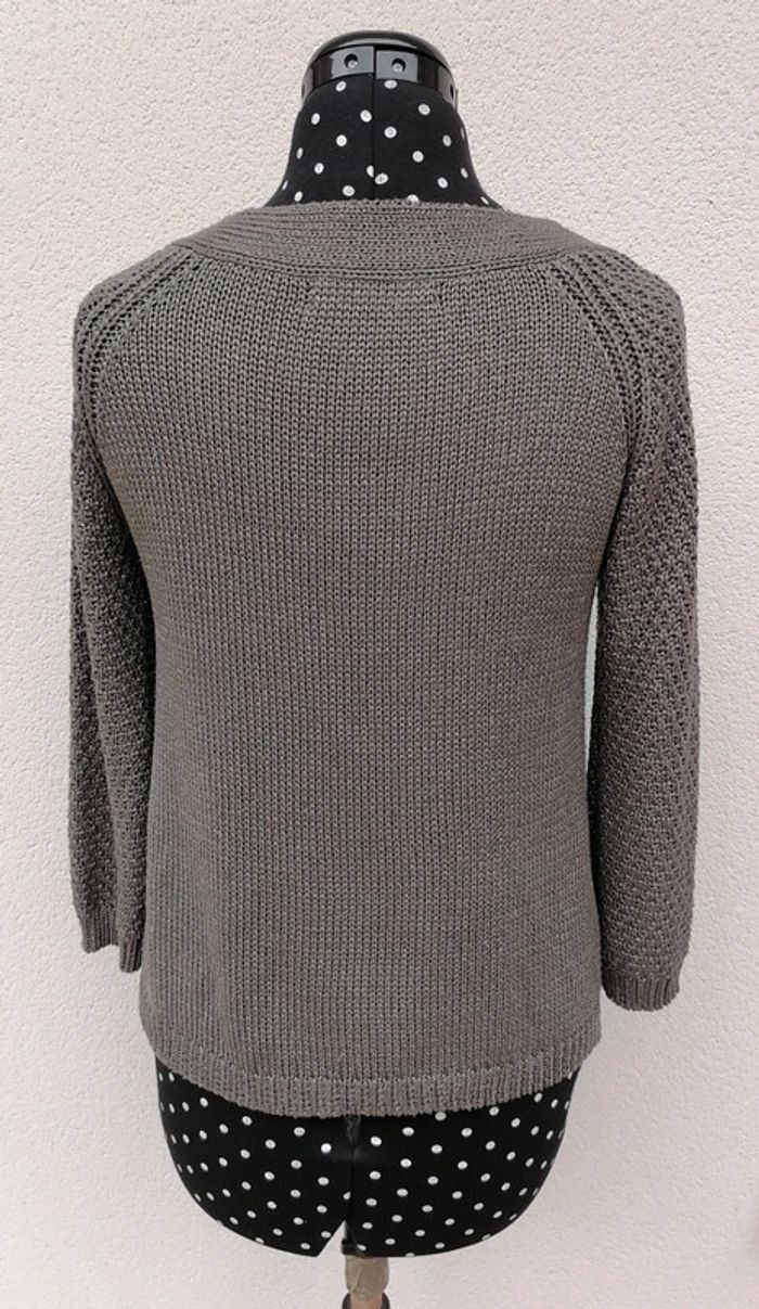 Veste mailles acrylique marron glacé Taille S Caroll - photo numéro 7