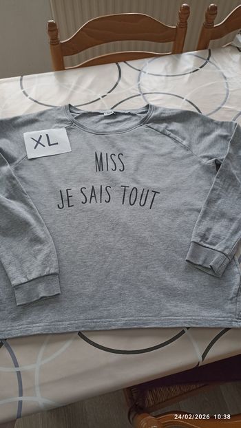 Pull message gris Lola XL