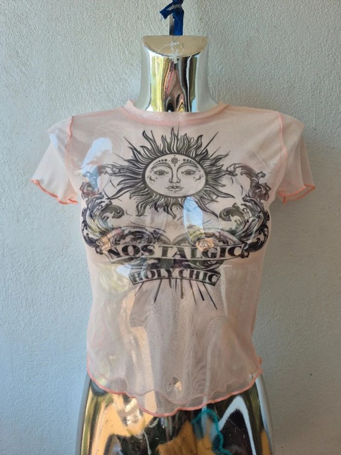 T-shirt transparent motif soleil