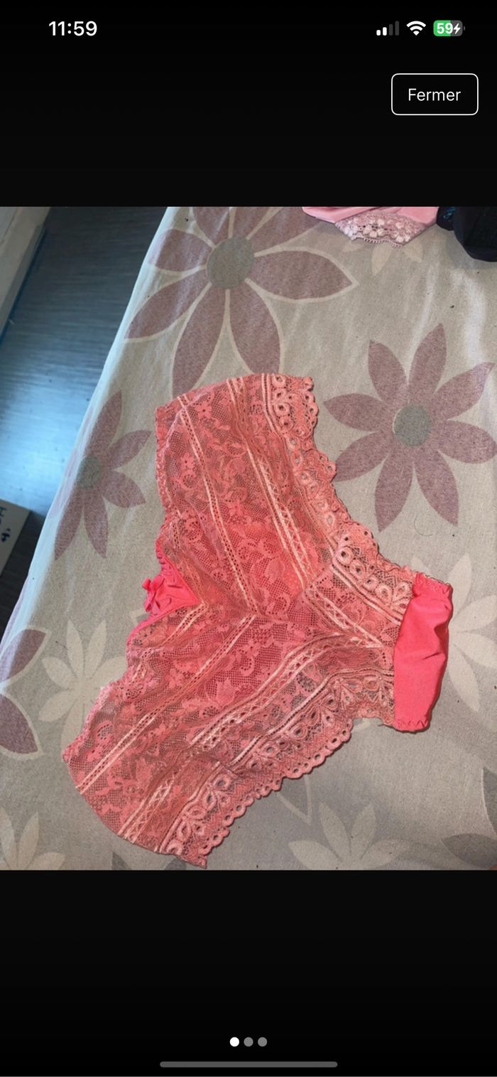 Culotte avec de la dentelle rose - photo numéro 2