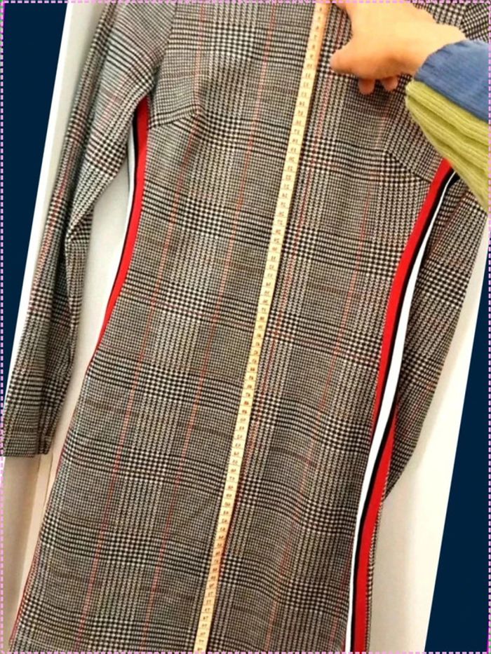 Robe fourreau Jennyfer motif carreaux liseré rouge et blanc - photo numéro 4