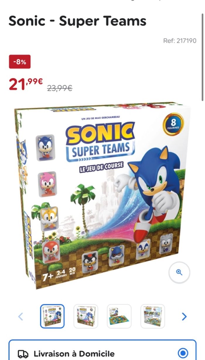 Jeux de société Sonic teams