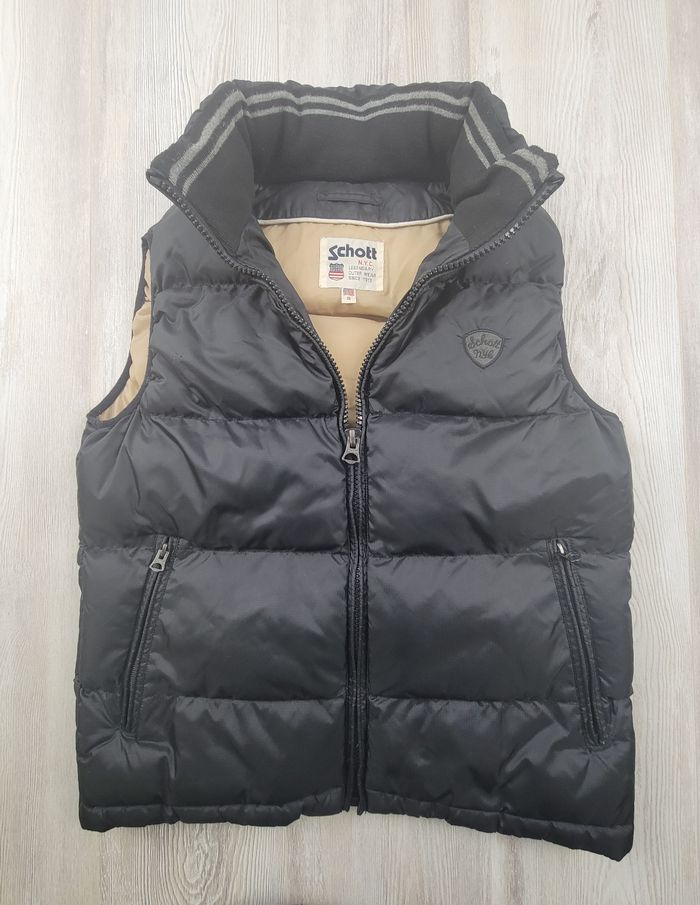 Doudoune sans manches Schott NYC – Taille S – Capuche rétractable