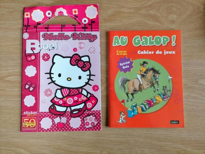 Lot de deux livres jeux et stickers pour enfants
