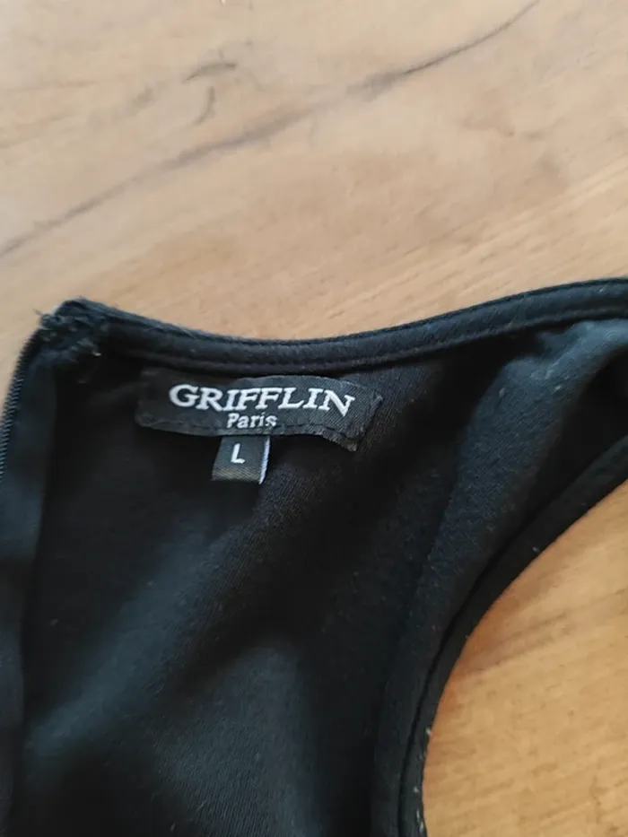 Robe Mini Grifflin Noire, Taille L - Détails Texturés Originaux et Élégants ! - photo numéro 5