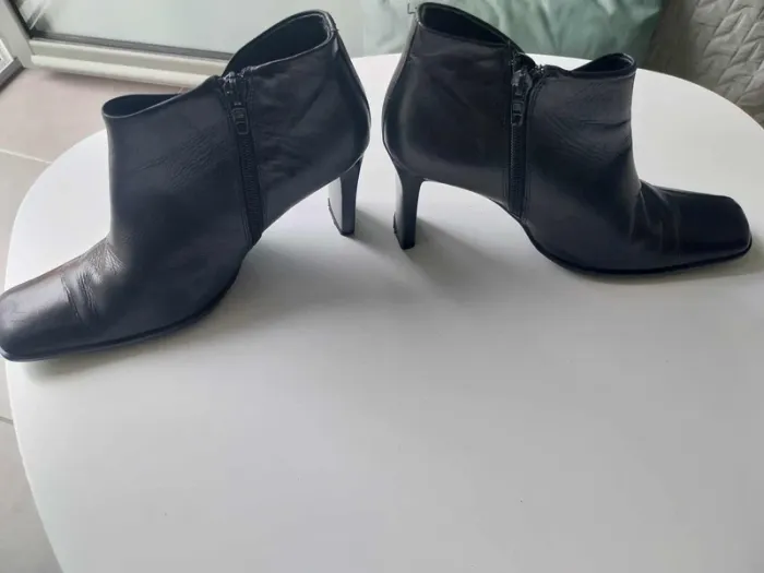 Bottine noire a talon interieur cuir T39 - photo numéro 6