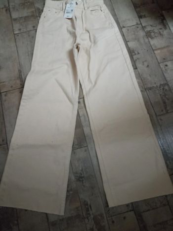 Jean beige wide leg Jennyfer