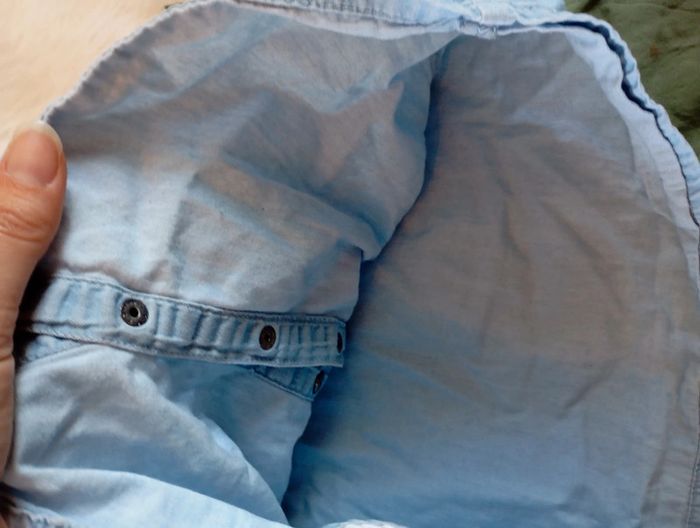 Look fille 3 ans 💗 idéal rentrée chemise en jean Lili marelle + bas h&m - photo numéro 9