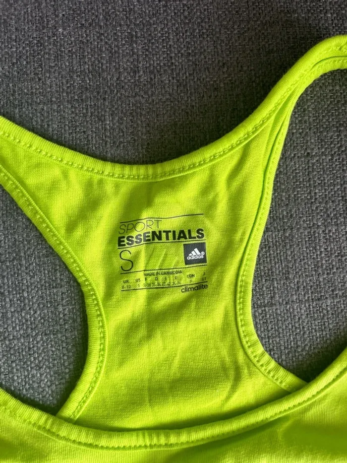 Débardeur adidas femme, débardeur de sport, vert taille S - photo numéro 2