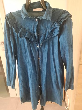 Robe chemise en jeans
