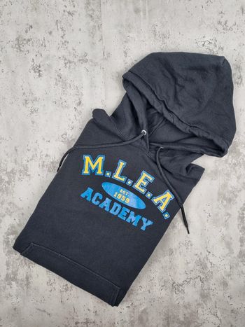 Pull à capuche universitaire "MLEA Academy" Noir – Taille S Hommes