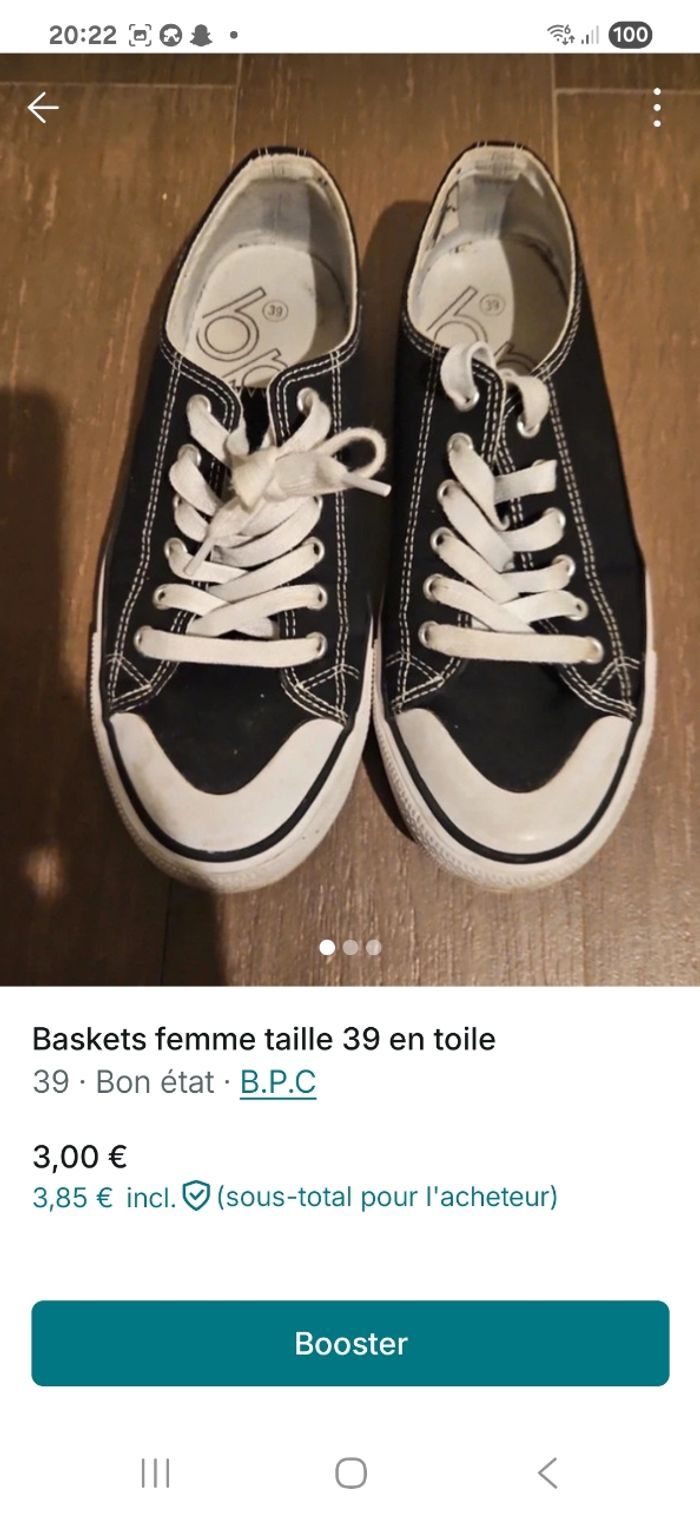 Baskets femme taille 39 - photo numéro 2