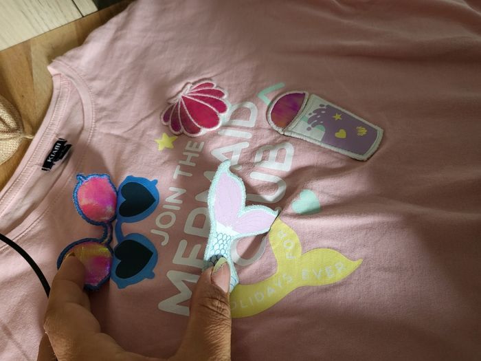 Tee shirt rose partie qui s ouvre - photo numéro 3