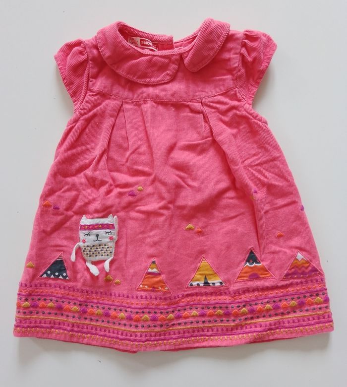 Ensemble robe et t-shirt bébé fille 9 mois DPAM - photo numéro 2