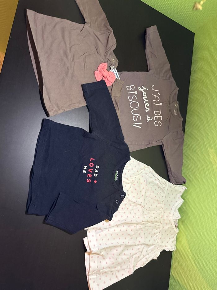 Lots tee shirt 1 mois
