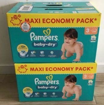 272 couches Pampers baby dry taille 3