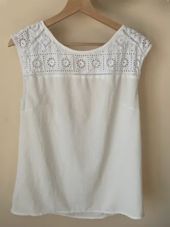 T shirt dentelle blanc